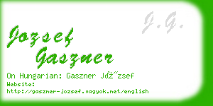 jozsef gaszner business card